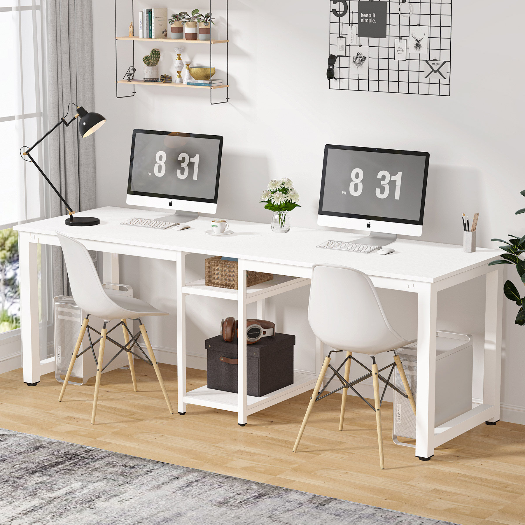 Double workstation desk discount